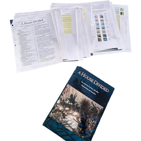 A House Divided American Civil War 1861-1865 Board Game Phalanx Rare Complete? - Picture 9 of 16